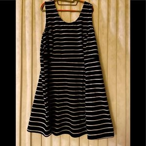 K. Jordan Black and white striped dress.  Size 3X.